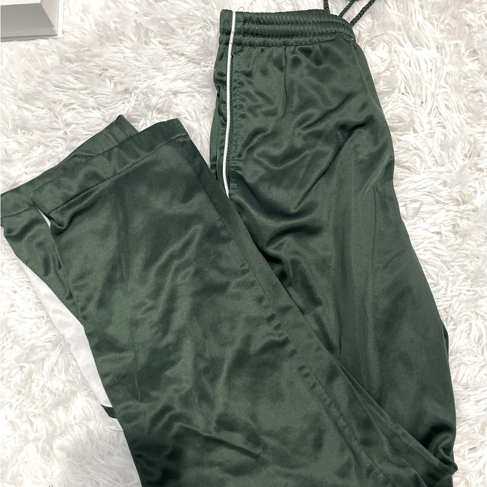 Olive green track pants